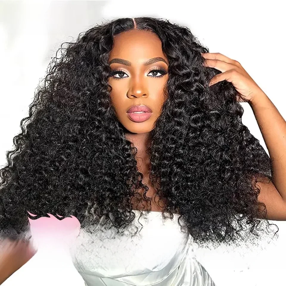 Wear Go Pruik ISEE HAIR Voorgebleekte knopen Kinky krullend HD Kant Lijmloze menselijke pruiken Klaar om te gaan Voorgesneden Kant Voorgeplukte haarlijnpruik - afbeelding 2