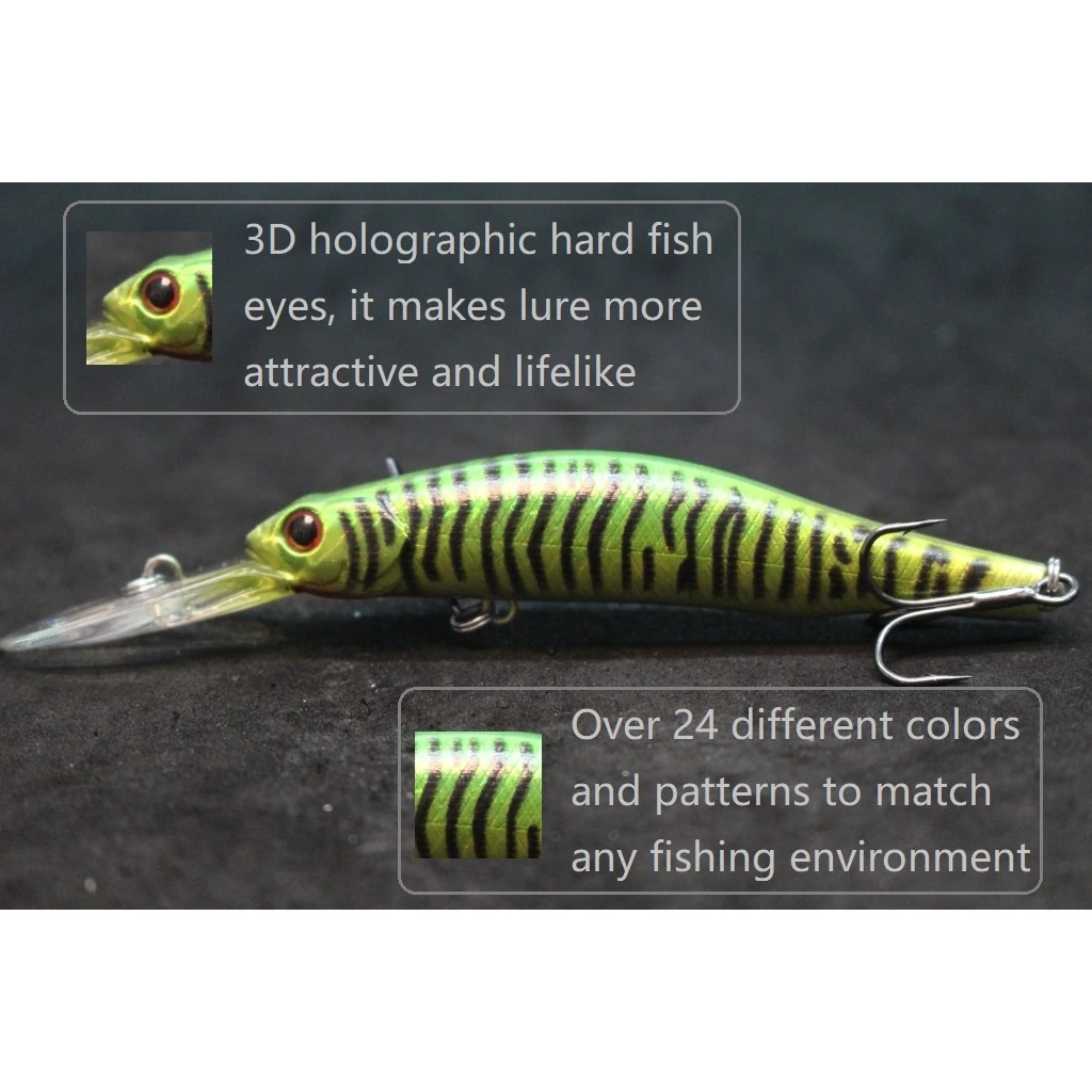 wLure Minnow Fishing Lure 14g 11cm Sinking Jerkbait Deep Diving  M760
