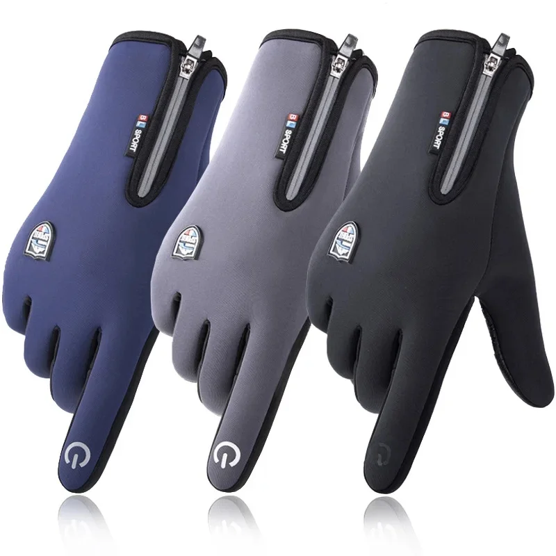 AliExpress Touchscreen Fleece Warm Gloves Outdoor Cycling Driving Waterproof Cold Gloves Windproof Non Slip Womens Men Winter Ski Glove