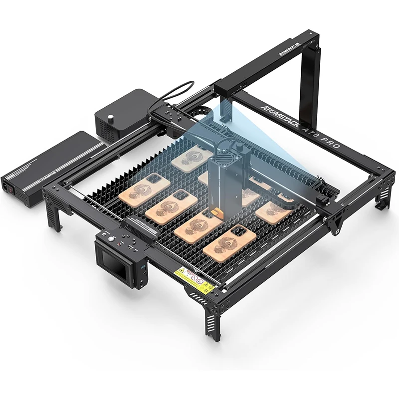 

ATOMSTACK A70 X70 Pro 70W laser Engraver With F3 Matrix Table 60L/min Automatic Air F60 400*500 mm With AC2 Lightburn Camera