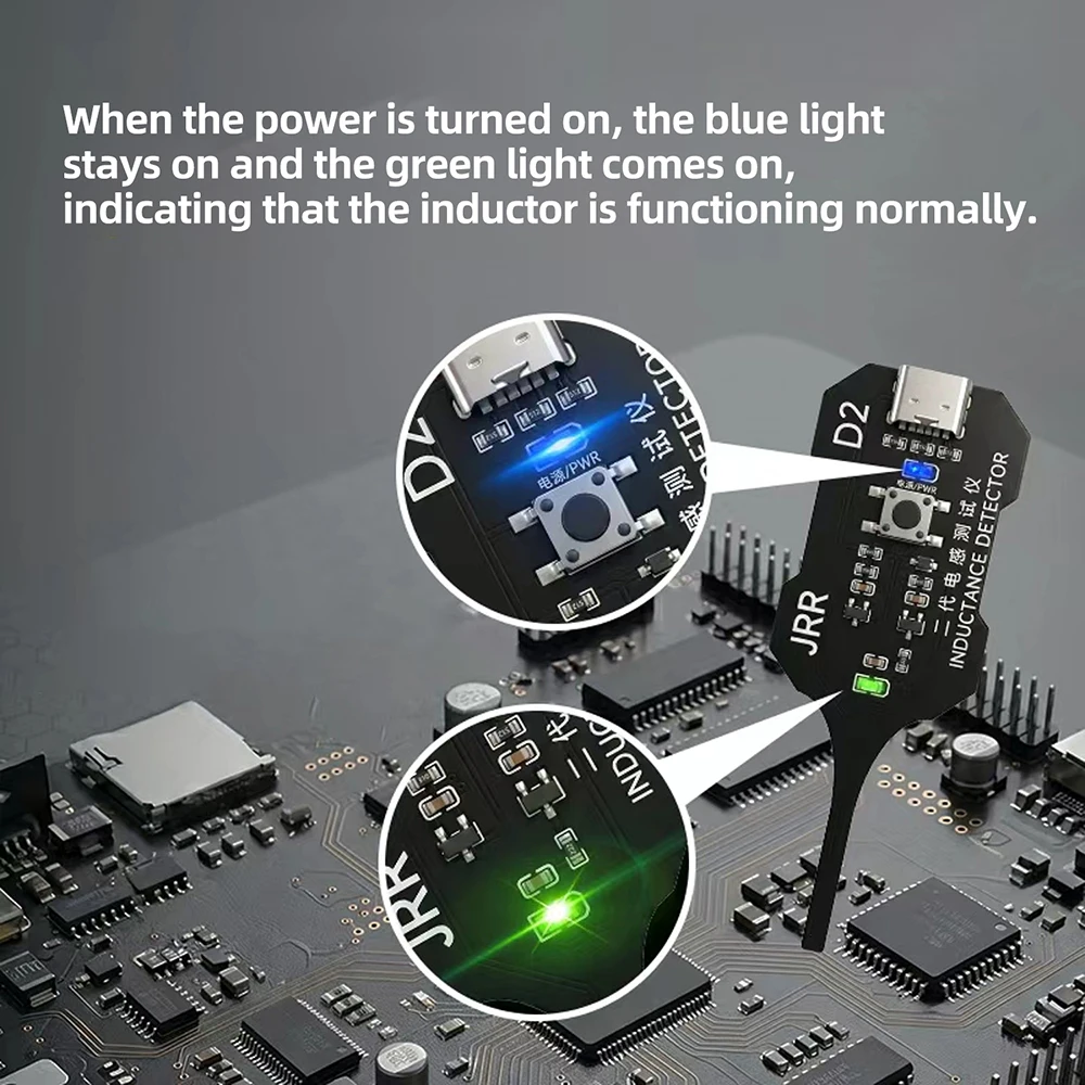 Type-C Inductor Detector Tool Motherboard Coil Tester for phone motherboard Repair Electromagnetic Induction Quick Fault Check image 3