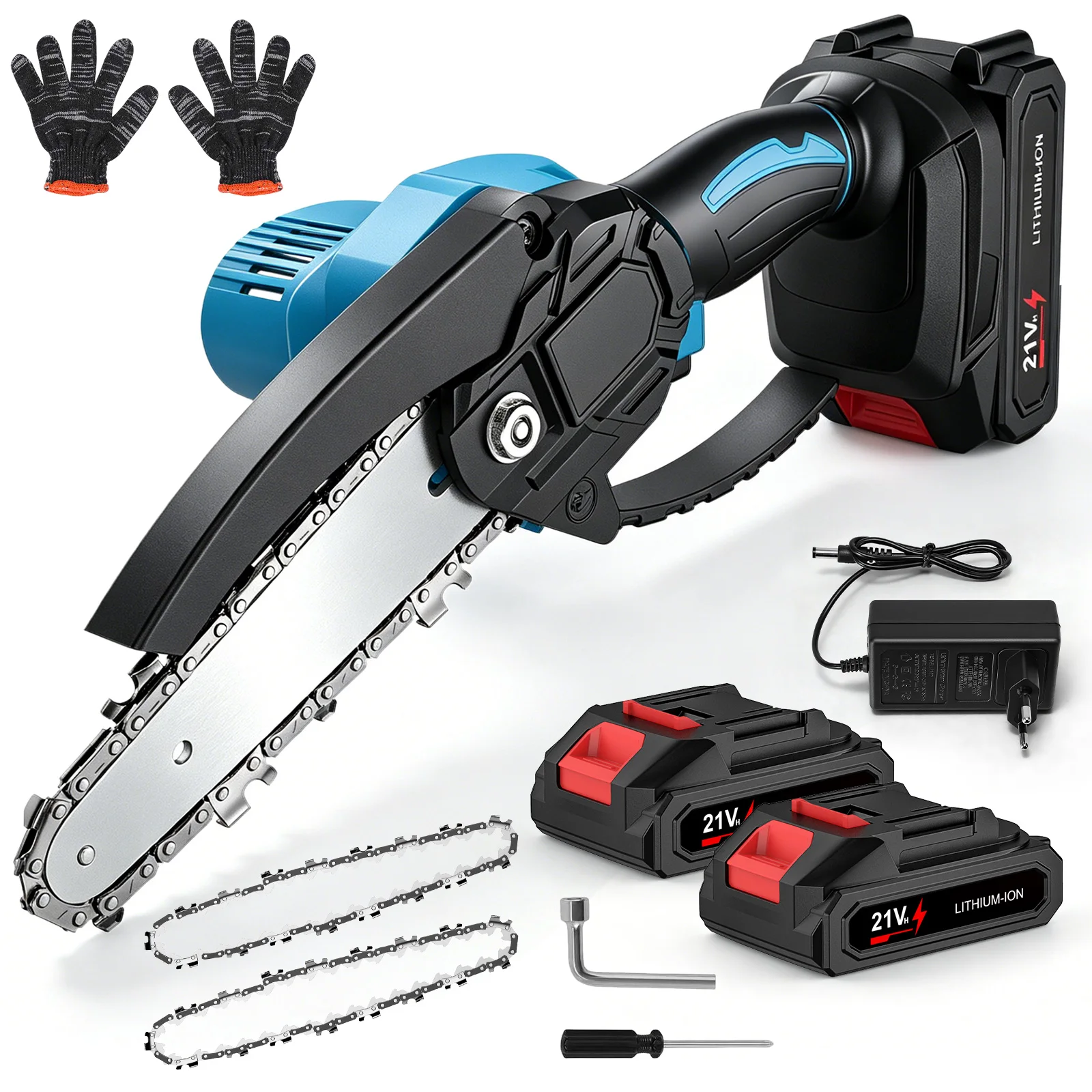 Scie à chaîne électrique sans fil de 6 pouces, outil électrique portatif pour la coupe du bois, outil de coupe de jardin, outil de taille pour batterie Makita 18V
