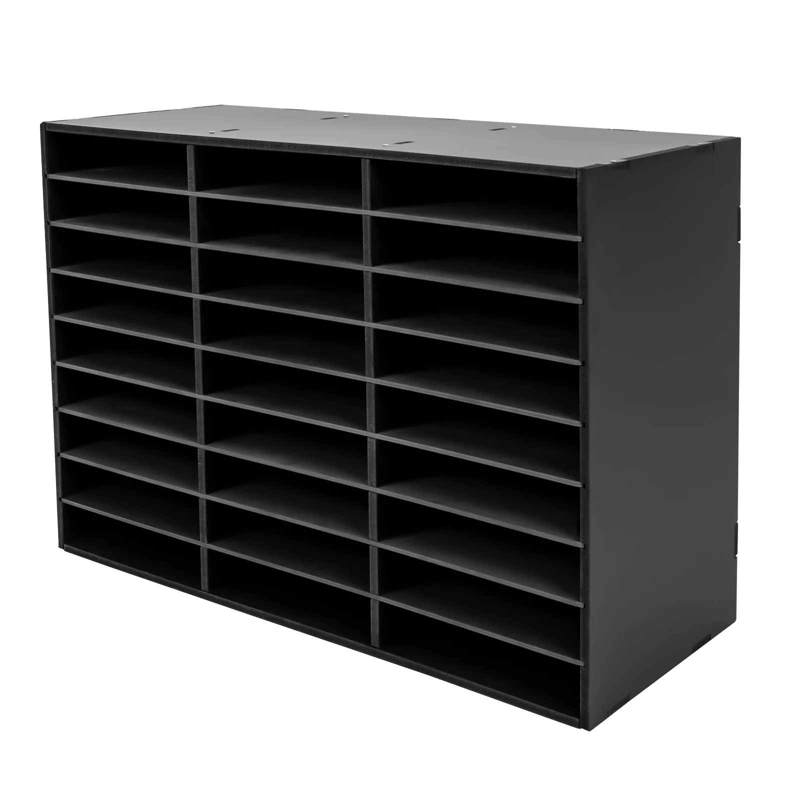 

PVC Desktop File Organizer(80*30.5*55.1cm), 27 Slots ( 27*30.5*6cm), Removable Dividers, Ideal for Office and Classroom Storage
