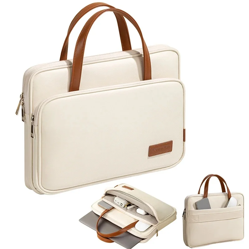 Torba na laptopa dla kobiet, smukła aktówka, etui na notebooka do MacBook Air 13 Pro 14 M5 Huawei Matebook Lenovo Acer Xiaomi 15,6 cala — zdjęcie produktu 7