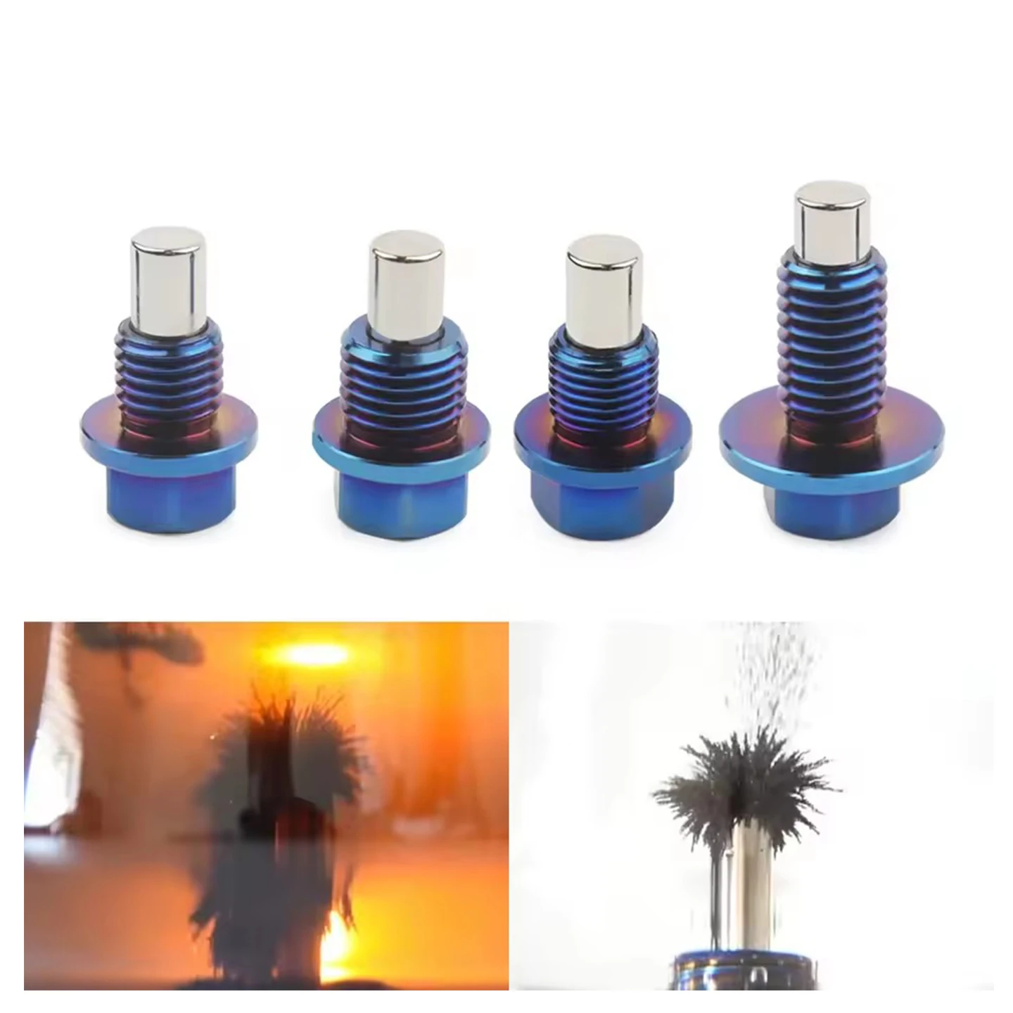 Magnetischer Ölablassschraube aus Titanlegierung, Ölsumpfmutter M12 x 1,25 M12 x 1,5 M12 x 1,75 M14 x 1,5, wiederverwendbarer Permanentmagnetismus, 5000 Gs – Detail 4