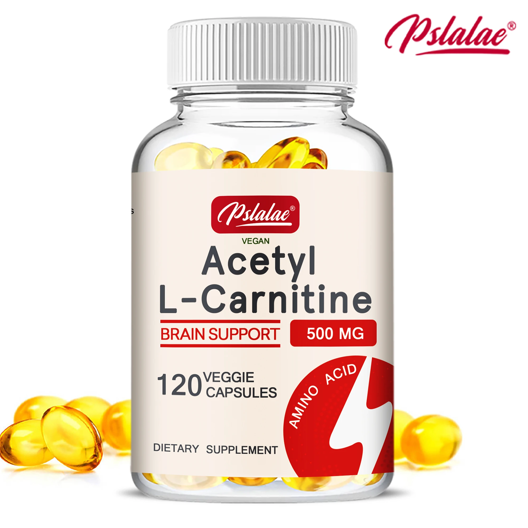 

Acetyl-L-Carnitine - Supports Memory Focus Increase Body Performance Metabolic Energy - 120 Capsules