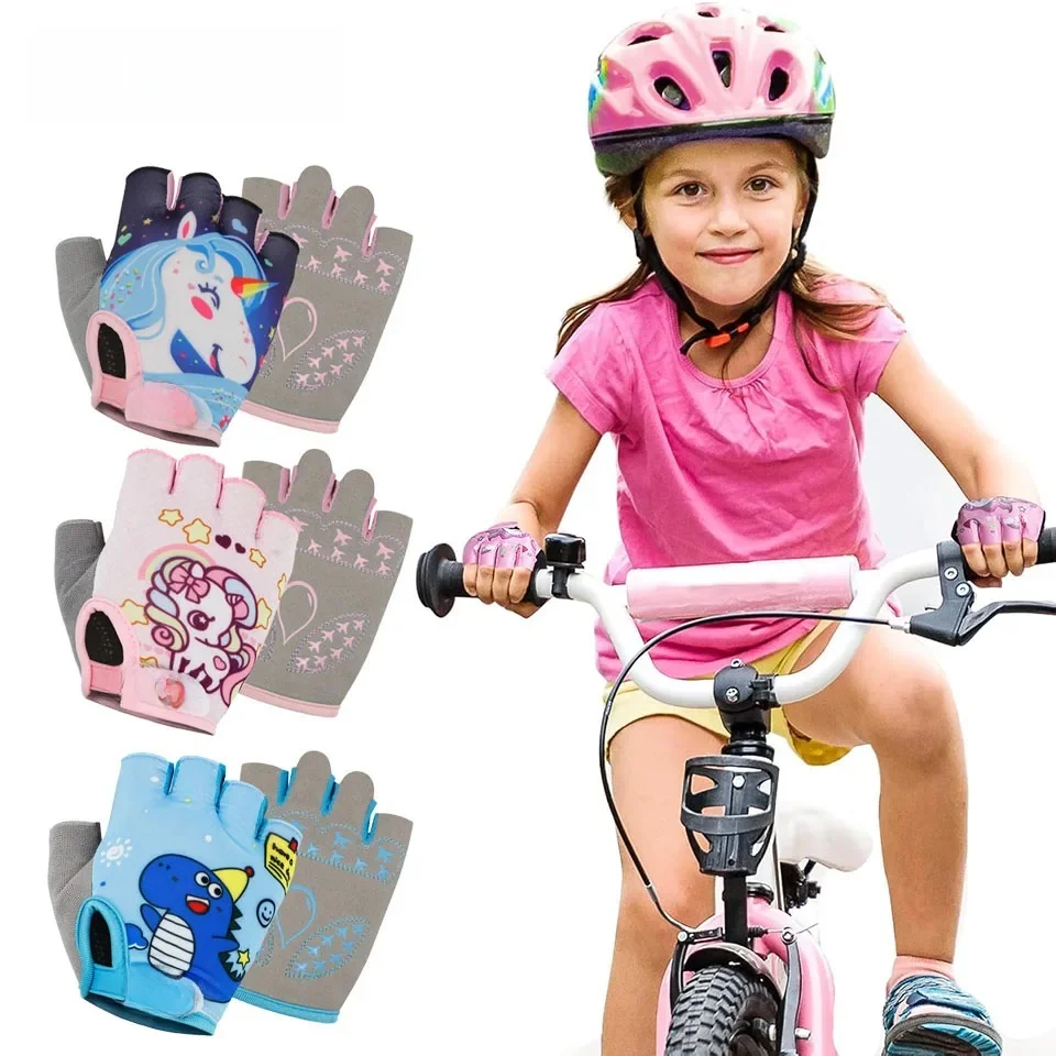 AliExpress AOLIKES Outdoor Sports Cycling Half Finger Gloves For Boys Girls, Antislip Breathable Thin Spring Summer Gloves, Bicycle Riding
