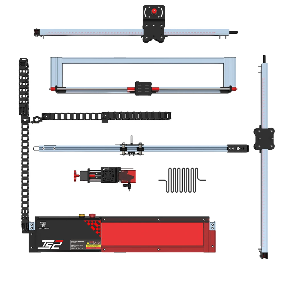 TWOTREES TS2 10W Hete Verkoop 10000mm/min Snelheid 450*450mm Werkgebied kleine co2 lasergraveer- en snijmachine voor Hout