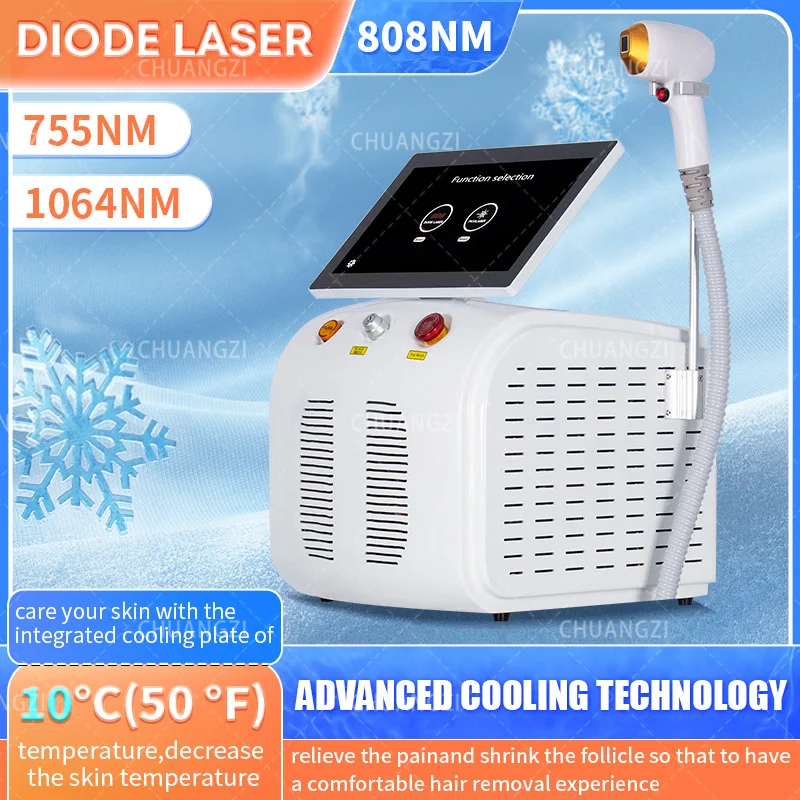 

2 in 1 Permanent 808nm Diode Body Facial Hair Removal ND YAG Laser Picoseconds 755 1064 808nm for tattoo Removal Machine