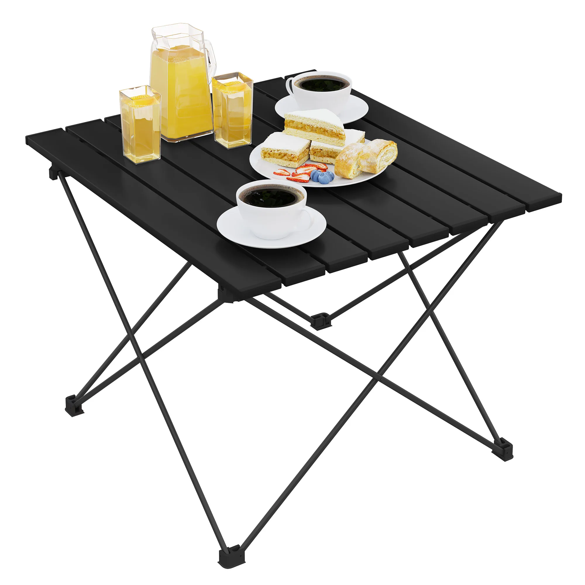 1Set Aluminium Camping Table Folding Travel Picnic Table with Carry Bag Lightweight  Portable Hiking Table Outdoor Garden