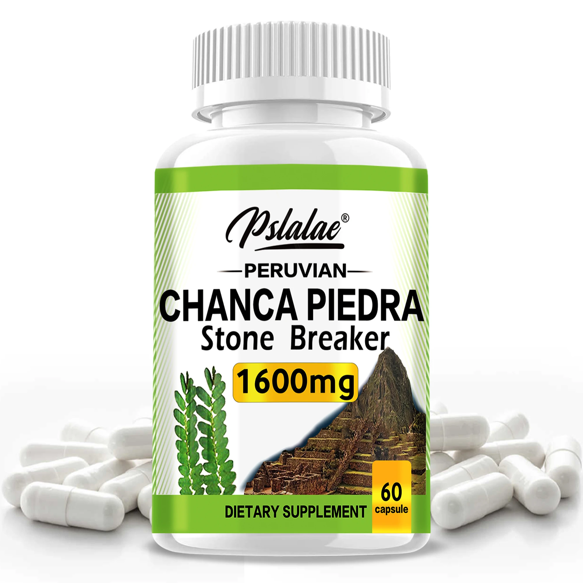 Chanca Piedra 1600mg - Kidney Support Supplement, Clears Kidney Stones and Gallstones - 60 Capsules