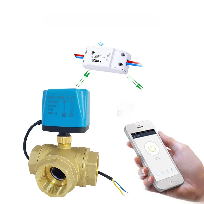 Tuya WiFi Smart Waterklep 3-weg gemotoriseerde elektrische kogelkraan Smart Switch Timing Smart Life APP Alexa Alice Google Home - afbeelding 2