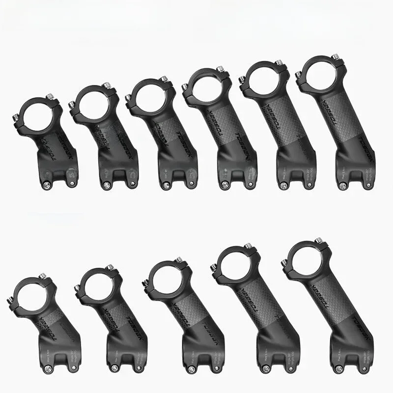 AliExpress NONE TOSEEK Carbon Bicycle Stem Matte 10/17/25/35 Degree Mtb Stem 60/70/80/90/100mm Bike Handle Bar Stem Power Cycling Parts
