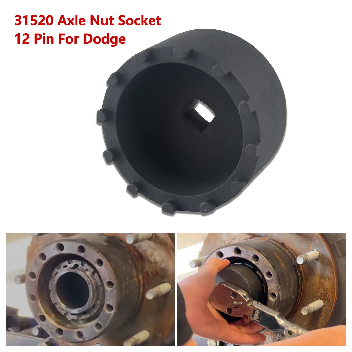 

31520 Axle Nut Socket 12 Pin For Dodge FOR Ram 3500 4500 5500 Replacement Car Accessories