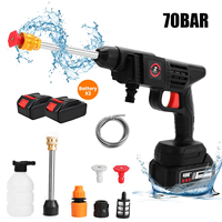 200W 70BAR Cordless High Pressure Car wash Spray Water Gun 30000mah Battery Foam teacher Car Washing Machine for Home