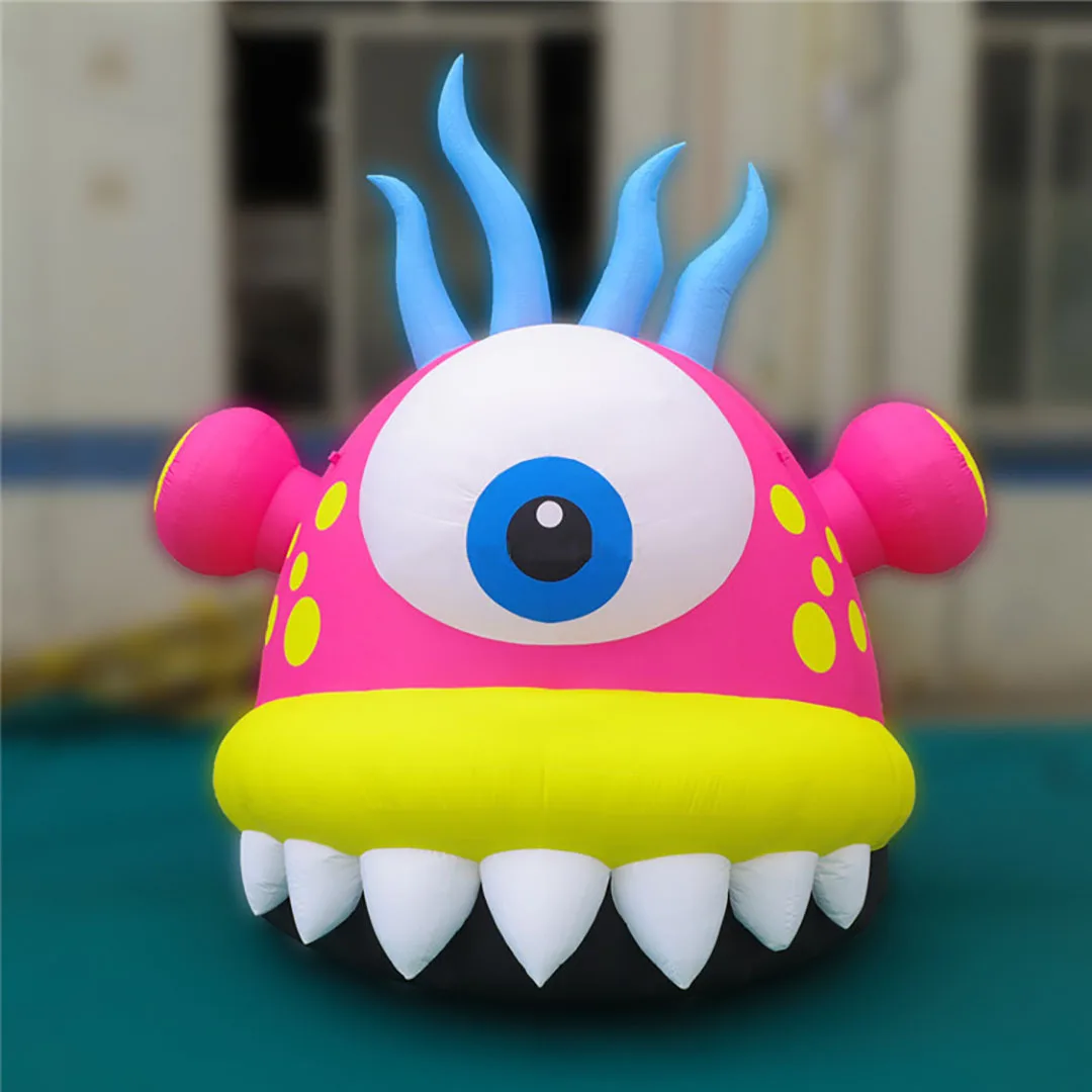 

Гигантский надувной циклоп-монстр с одним глазом, декор для Хэллоуина, страшный реквизит для вечеринки, дисплей с привидениями, светодиодный фон для мероприятий