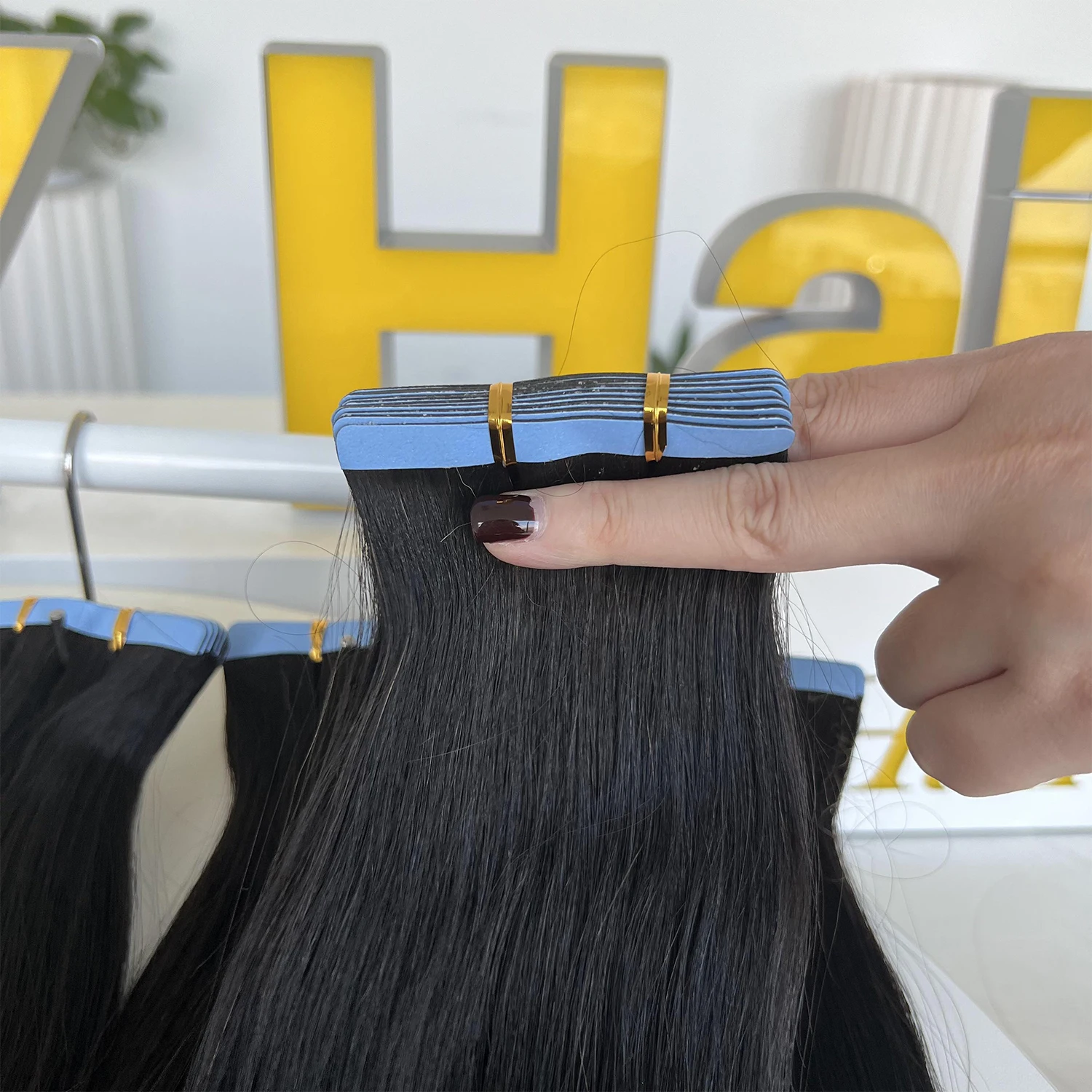 SWANEE Tape In Extensions 100% Real Human Hair Remy Natural  Vietnamese Hair Straight Seamless PU Skin Weft Tape Ins for Salon