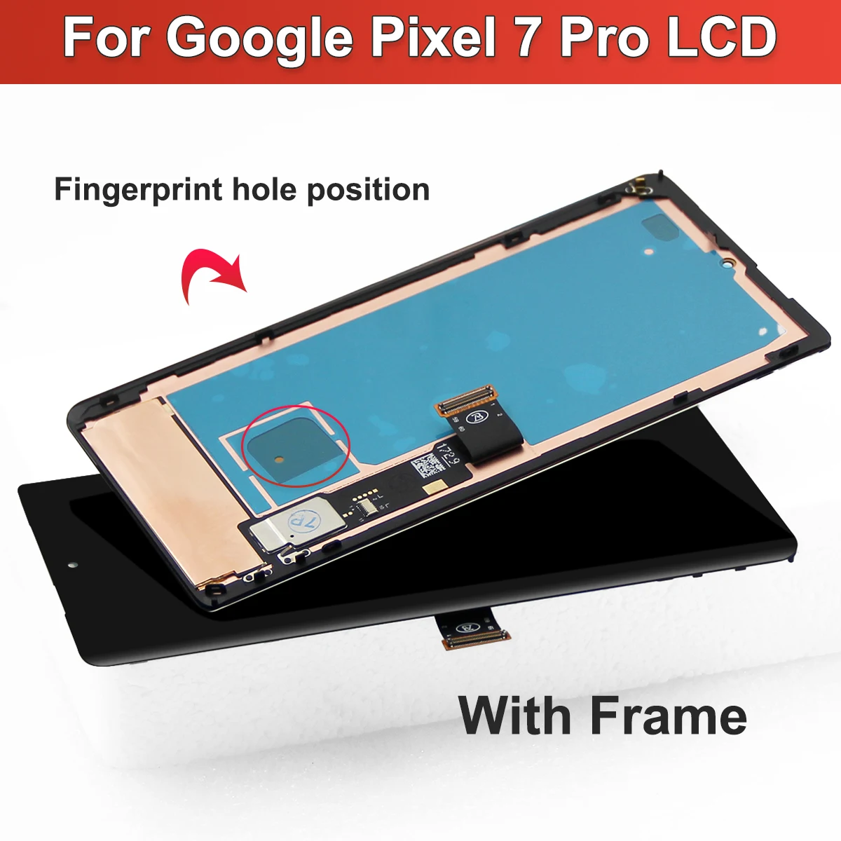 OLED Screen For Google Pixel 7 Pro GP4BC, GE2AE Lcd Display Digital Touch Screen with Frame for Google Pixel7 Pro Screen