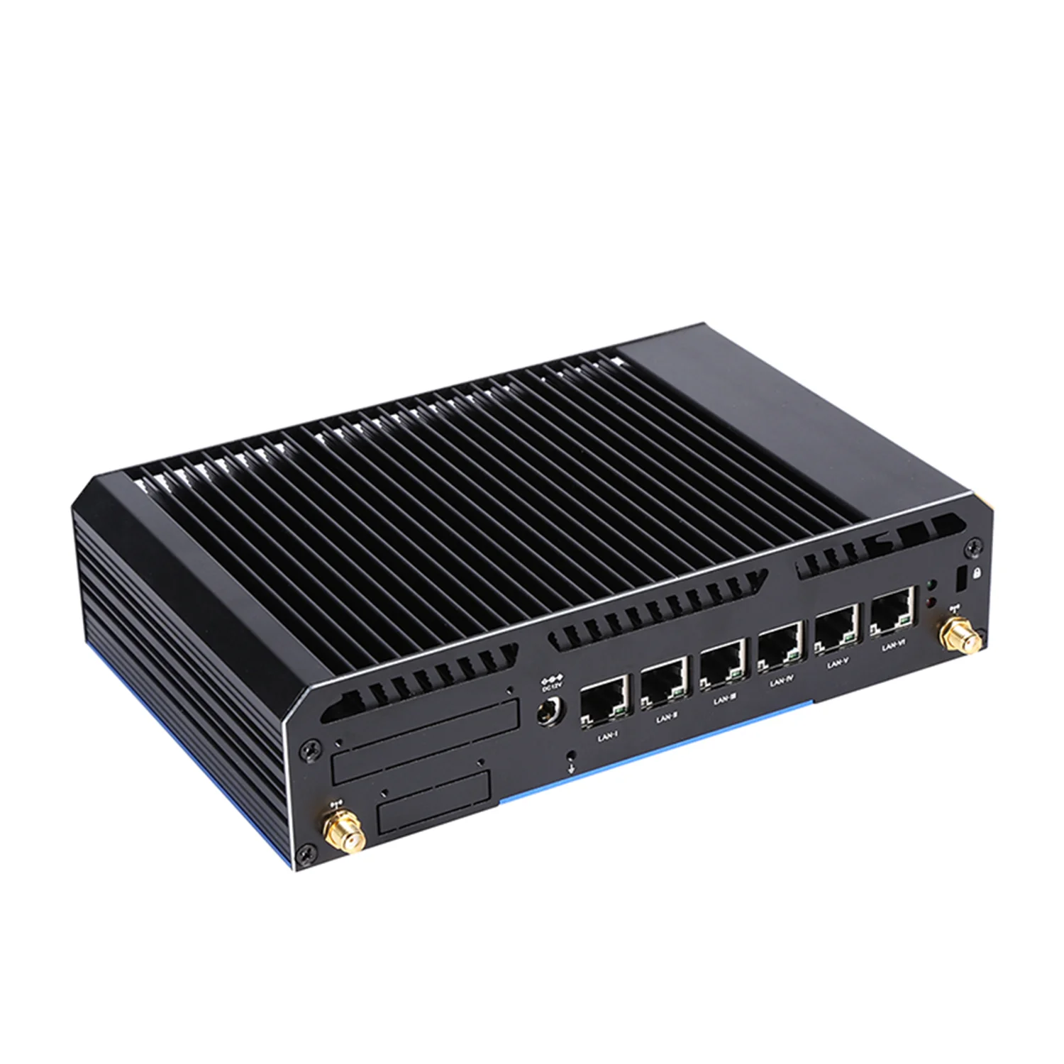 Deelgenoot Fanless 6 Lan Mini Pc Firewall Apparaat Intel Core I3 6006U Gigabit Ethernet AES-NI Pfsense Vpn Router Openwrt