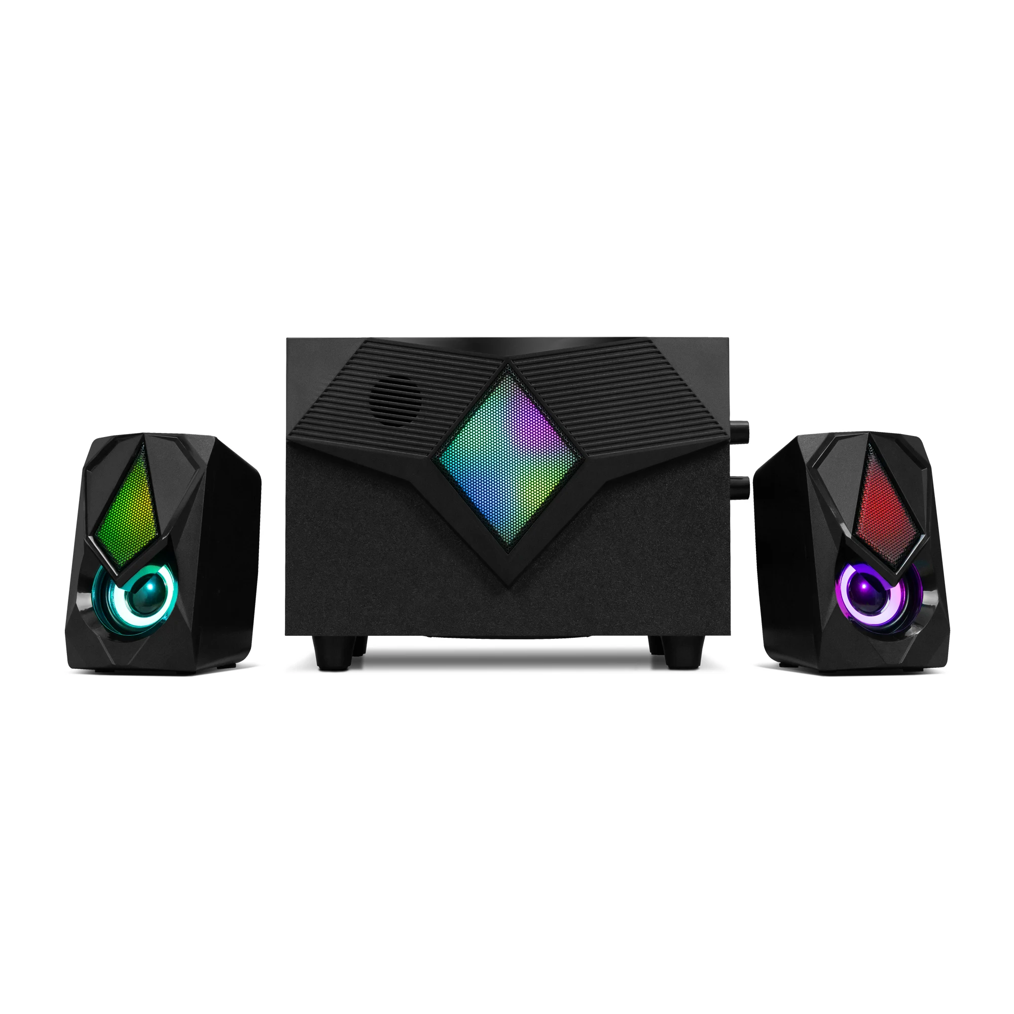 2.1 Channel Uperspeaker 5V USB Power Computer Laptop Gaming Speaker Rainbow Led