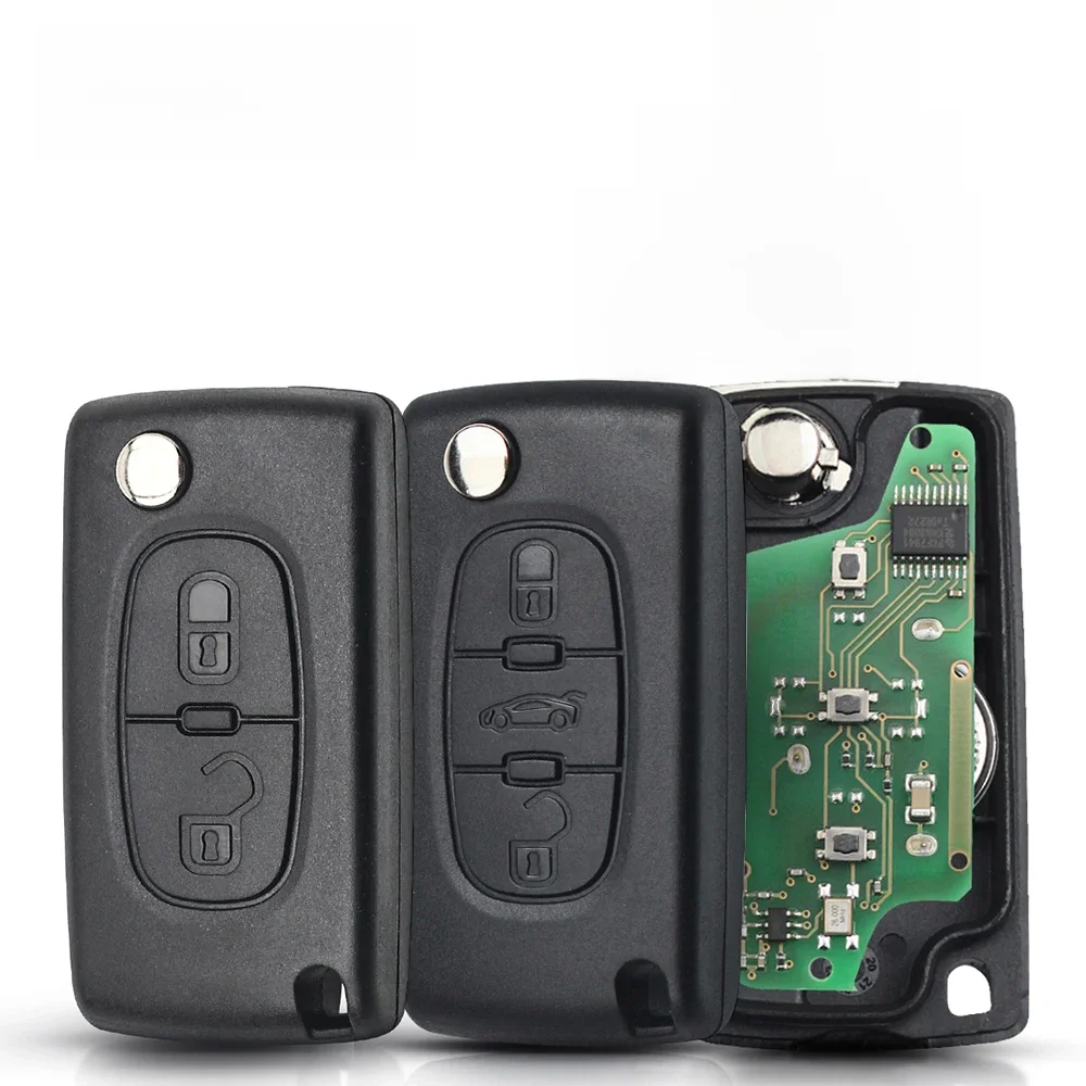 KEYYOU – clé télécommande 2/3 boutons, pour Peugeot 207 307 407 408 308, citroën C4 C2 ASK 433Mhz ID46 PCF7941 VA2/HCA Blade