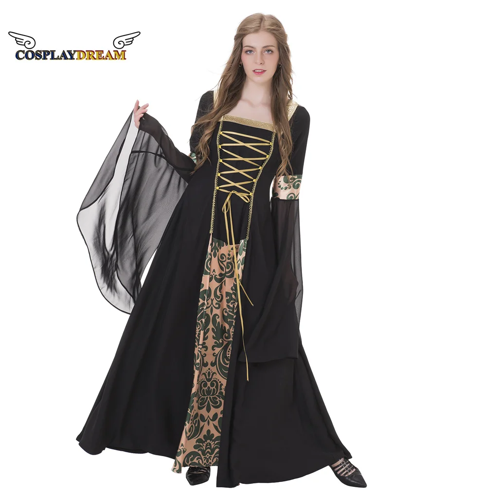 

Velvet Medieval Renaissance Dress Womens Vintage Gothic Lolita Victorian Civil War Dress Ball Gown Fantasy Halloween Costume