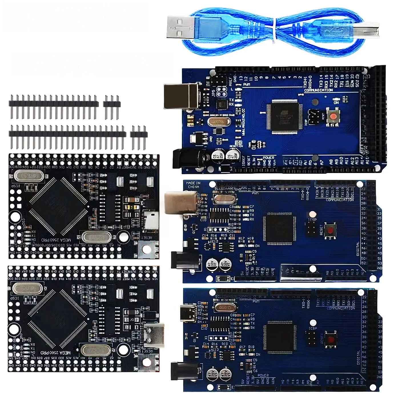 MEGA2560 MEGA 2560 R3 (ATmega2560-16AU CH340G) Pro mini MEGA2560 AVR carte de développement USB MEGA2560 avec câble pour arduino
