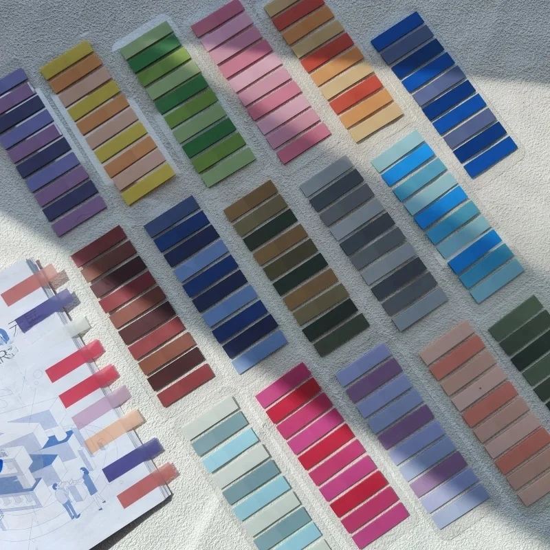 200 feuilles d'autocollants de couleur Notes transparentes auto-adhésives onglets d'index drapeaux Note autocollante papeterie fournitures de bureau scolaire