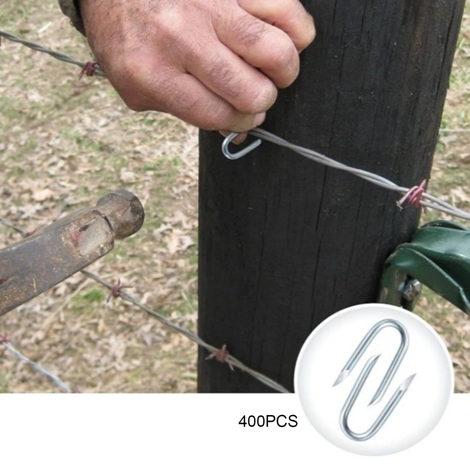 400/200pcs U Heavy Duty Tacks,U Shaped Nails for Wood,Chicken Wire, Mesh Fence, Woven Fencing and Wire Mesh Garden Supplies