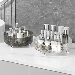 NEW 360 Rotating Tray Kitchen Storage Containers for Spice Jar Snack Food Tray Bathroom Storage Box Non Slip Cosmetics Organizer