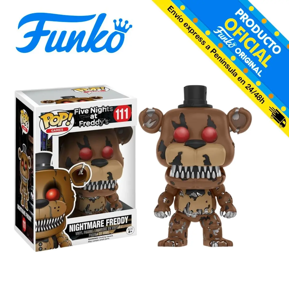 FUNKO POP! FIVE NIGHTS AT FREDDY'S - FREDDY nightmare, 11064, 111, original, toys, boys, girls, gift, store, official license, with box, figure, doll, new, collection