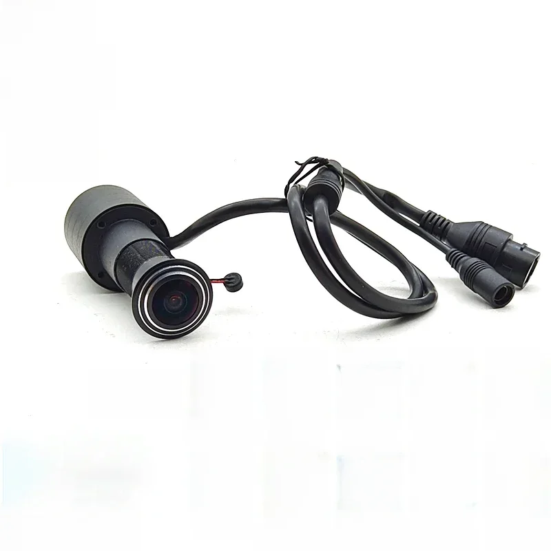 DC12V Przeglądarka drzwi Otwór na oko 5MP 1.66mm Szerokokątny obiektyw typu fishEye Sieć Mini wizjer Drzwi Kamera IP P2P Kabel zasilający + rj45 — zdjęcie 2