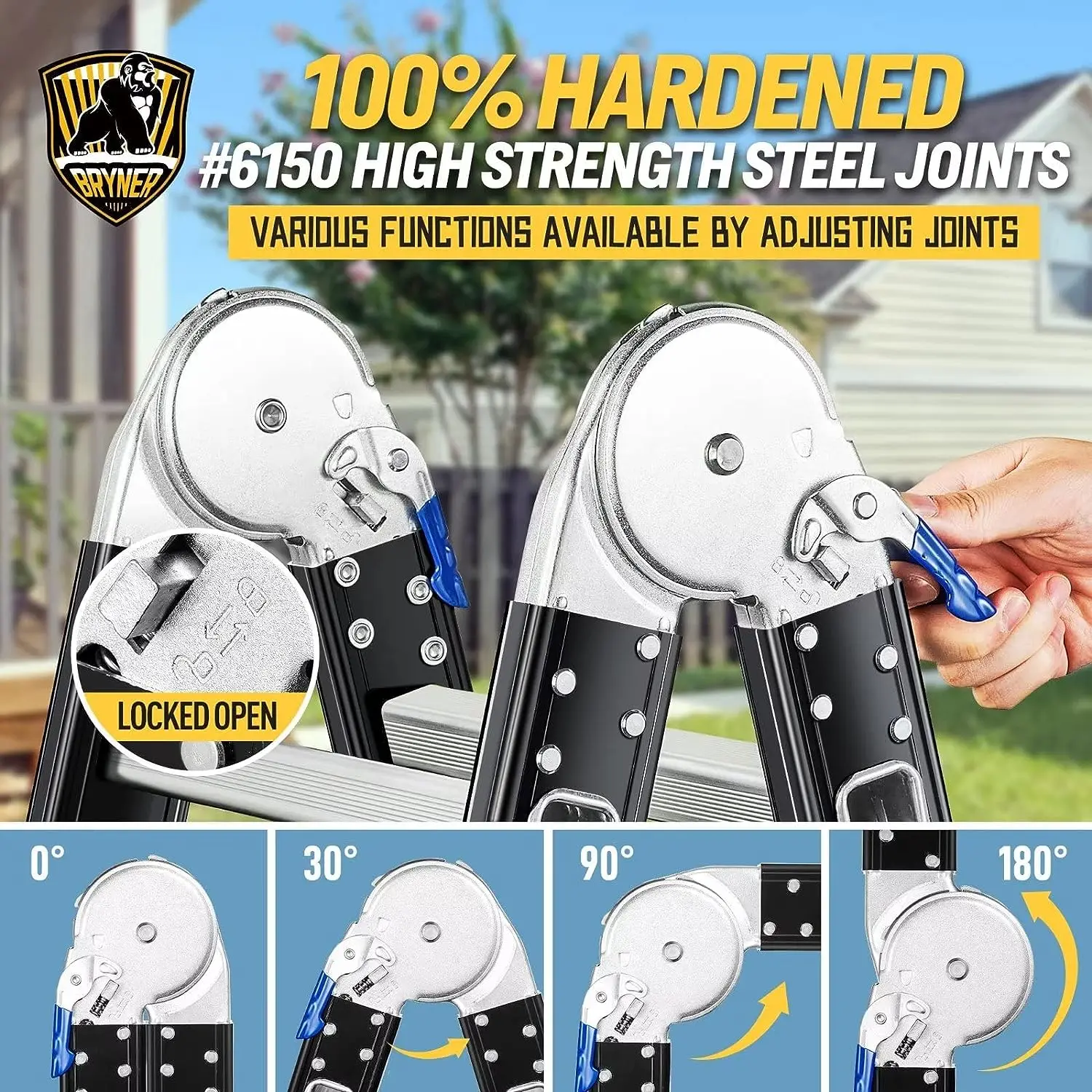 Bryner Klapp leiter, 19,6 Fuß