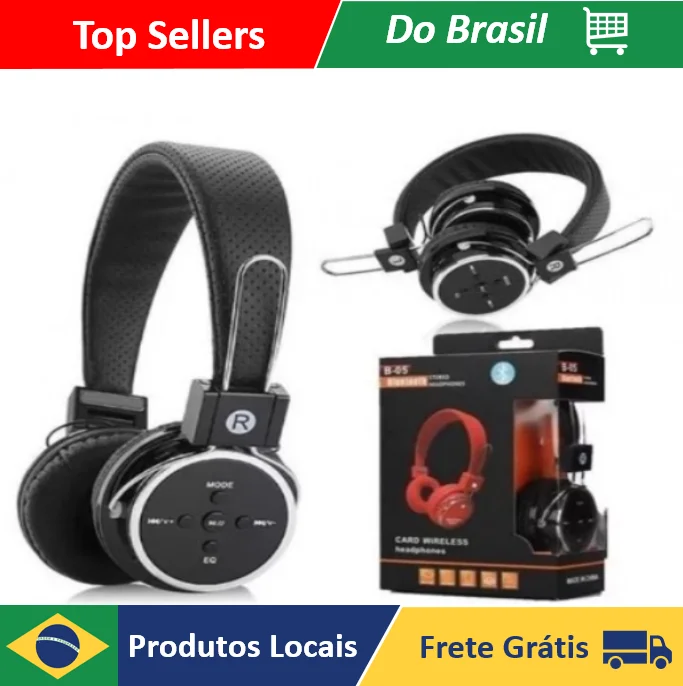 NEVERDIE STORE - Fone Headphone Sem Fio Bluetooth Universal Fm Sd P2 Mp3 B05 ENVIO RAPIDO PARA TODO O BRASIL