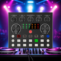 V8S Audio Mixer with Voice changer,Podcast Mixer,Sound Card for Phone Gaming Karaoke Studio Live Streaming Podcast