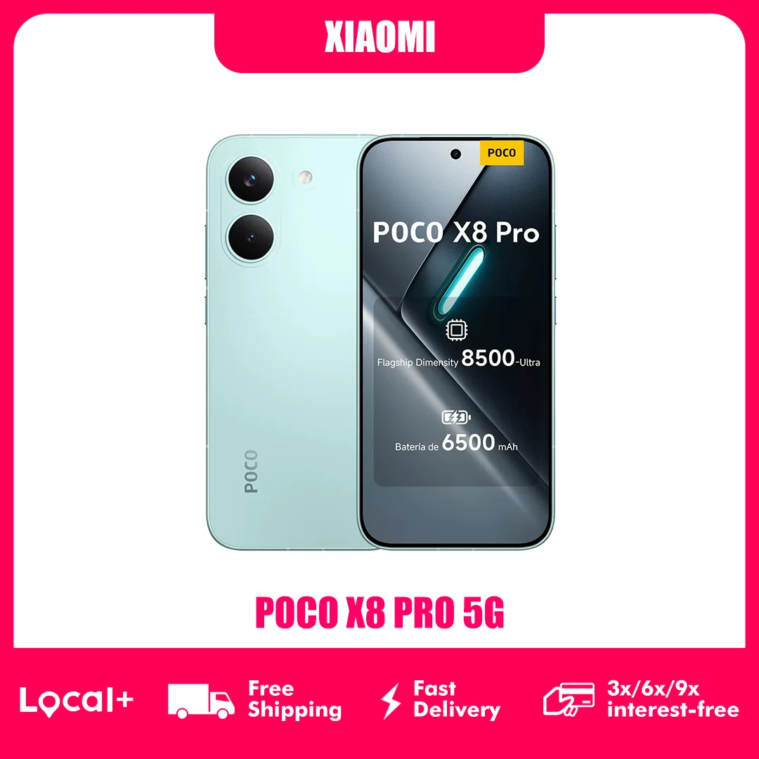 POCO X8 Pro 5G 8GB 256GB 12GB 512GB NFC Smartphone Dimensity 8500-Ultra 6500mAh Akku