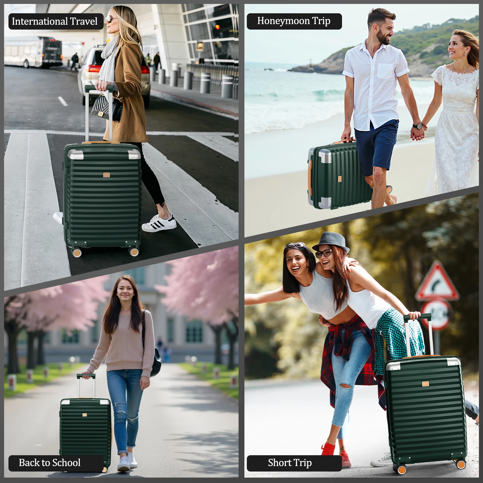 حقيبة حمل Joyway Carry on Luggage Airline المعتمدة بعجلات دوارة، حقيبة حمل ذات هيكل صلب خفيفة الوزن مقاس 20 بوصة مع قفل Tsa