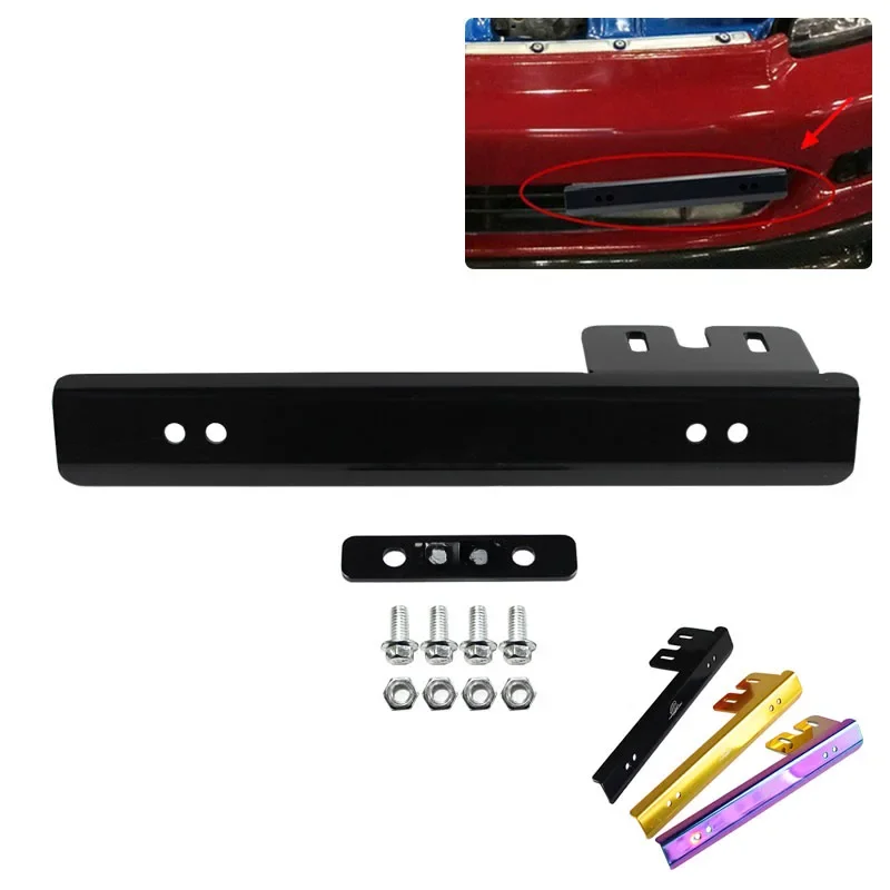 JDM aluminium planificateur plaque relocator voiture avant planificateur plaque montage relocaliser prompte ket support pour Honda Civic RS-BTD015
