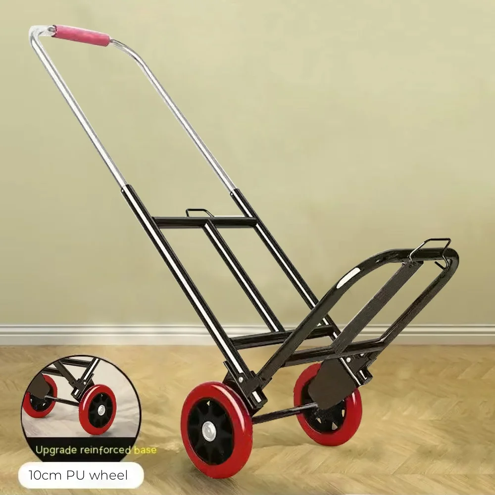 Folding Retractable Trolley Folding Hand Truck Portable Luggage Hand Cart Handling Household Magic Trailer Shopping Cart Trolley