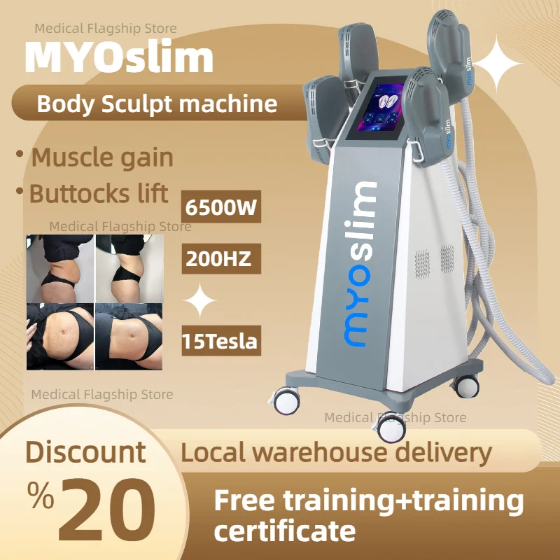

Professional MYOslim Neo HIEMT Muscle Stimulation RF Machine 6500W EMS Body Sculpting Equipment for Fat Burning And Slimming