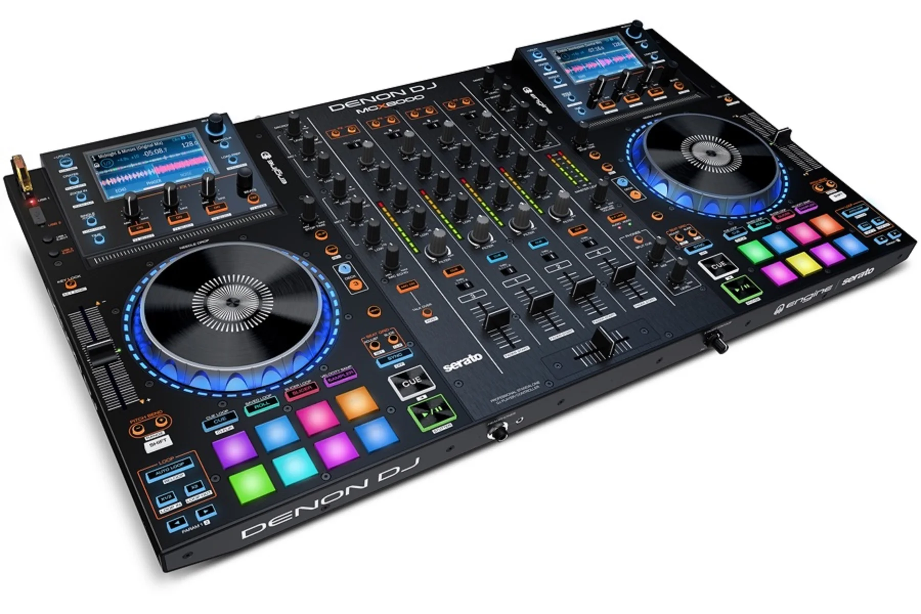 Authentic Denon DJ MCX8000 - 4-Deck DJ Controller & Podcast Mixer