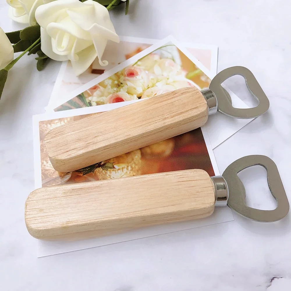 Cadeaux de mariage pour les invités Souvenirs de mariage Cadeaux de fête personnalisés Ouvre-bouteille en bois gravé personnalisés Fournitures de mariage