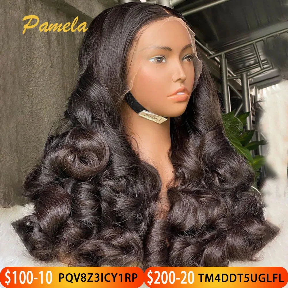 

Super Double Drawn 250% Density Loose Wave 13X6 Transparent Lace Front Glueless Wig Human Princess Hair Ready To Go PrePlucked
