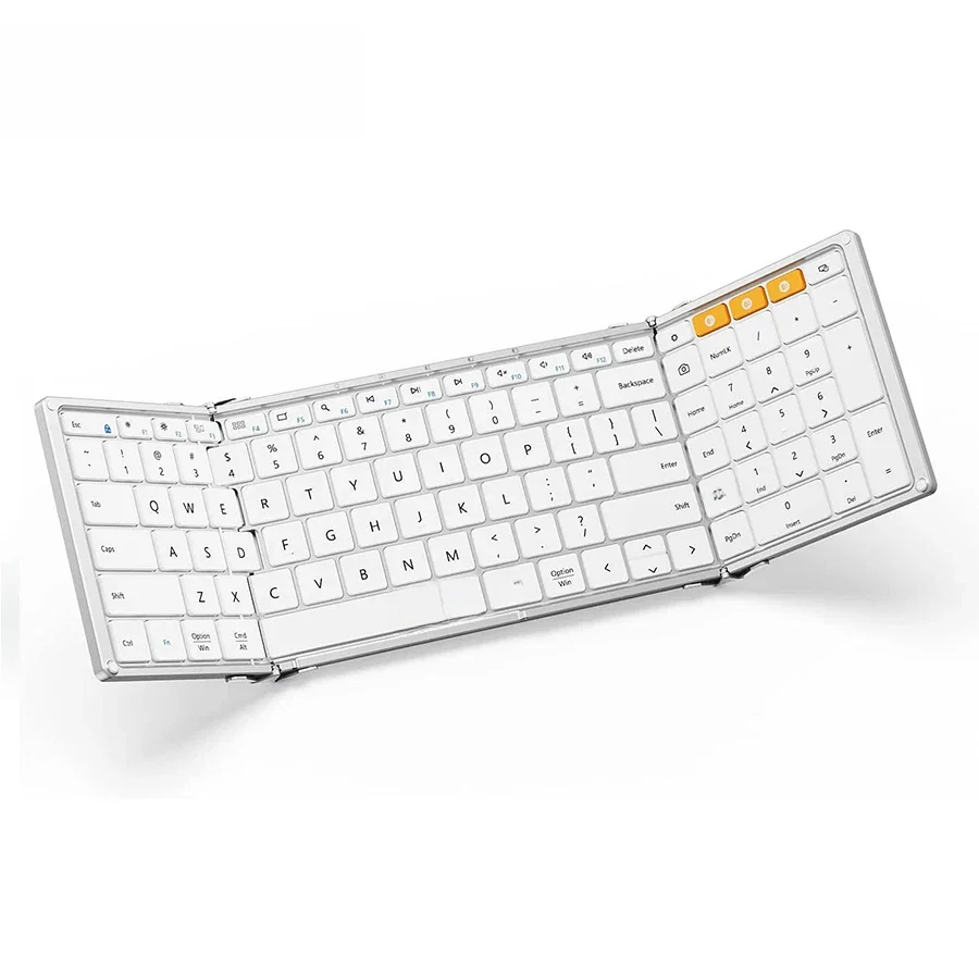 ProtoArc XK01 Teclado Bluetooth Dobrável Full-Size Dobrável Teclado de Viagem Portátil Sem Fio para