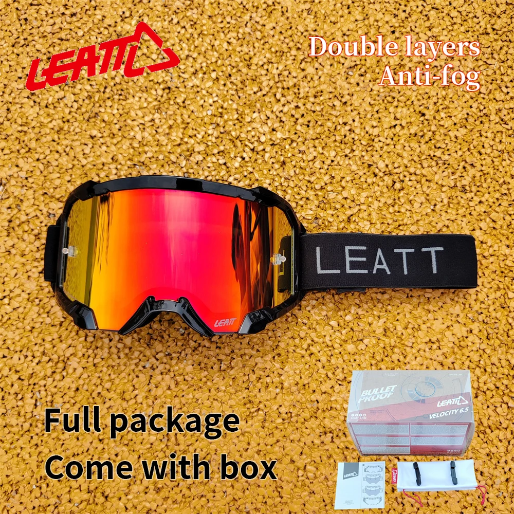 

Leatt 4.5 Moto Goggles Double Layers Anti-fog Goggles Motocross Enduro Glasses Dirt Bike MX MTB Off Road Goggles Full Package