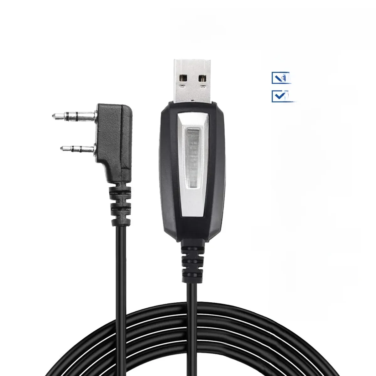 USB Programmeerkabel Met CD voor Baofeng UV-5R 82 888 S UV-S9PLUS UV-13 16 17 21 Pro Quansheng UV-K5 5R Plus Walkie Talkie Radio - afbeelding 2