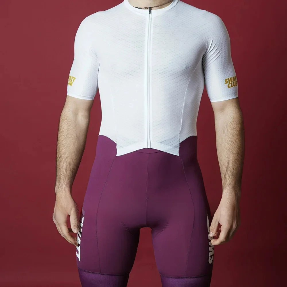 AliExpress gore gobik 2024 Swatt Club Men Triathlon Cycling skinsuit Kits Sportswear Bicycle bodysuit Ciclismo Aero Jumpsuit Thin or Thick Pad Sets