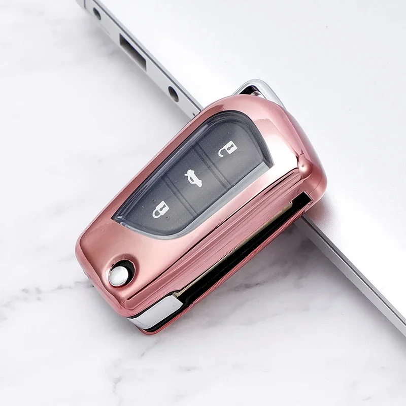 Nouveau PC + TPU voiture télécommande clé housse coque pour Toyota Auris Corolla Reiz Avensis Verso Yaris Aygo Rav4 Scion TC IM 2017 2016