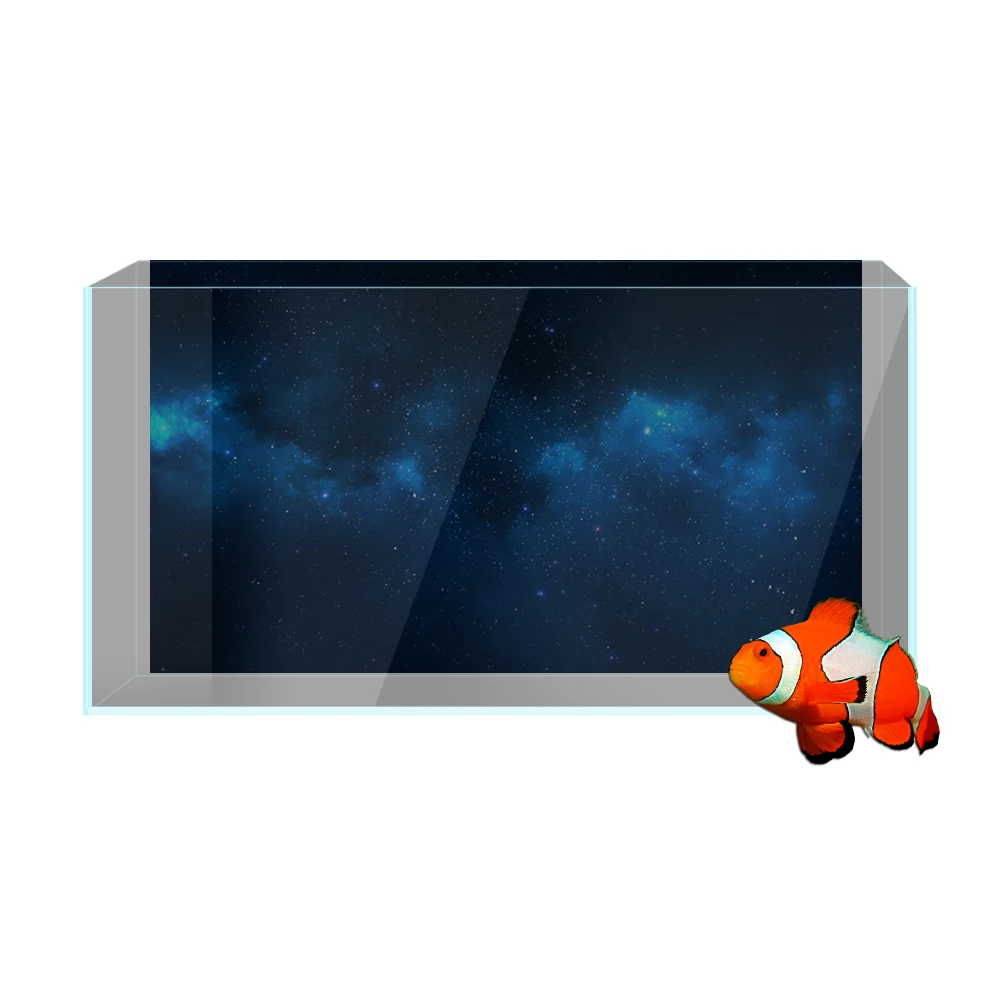 Fish Tank  Aquarium Background Sticker, Stars Universe - Interstellar space 3D HD Printing Wallpaper Backdrop Decor PVC Poster