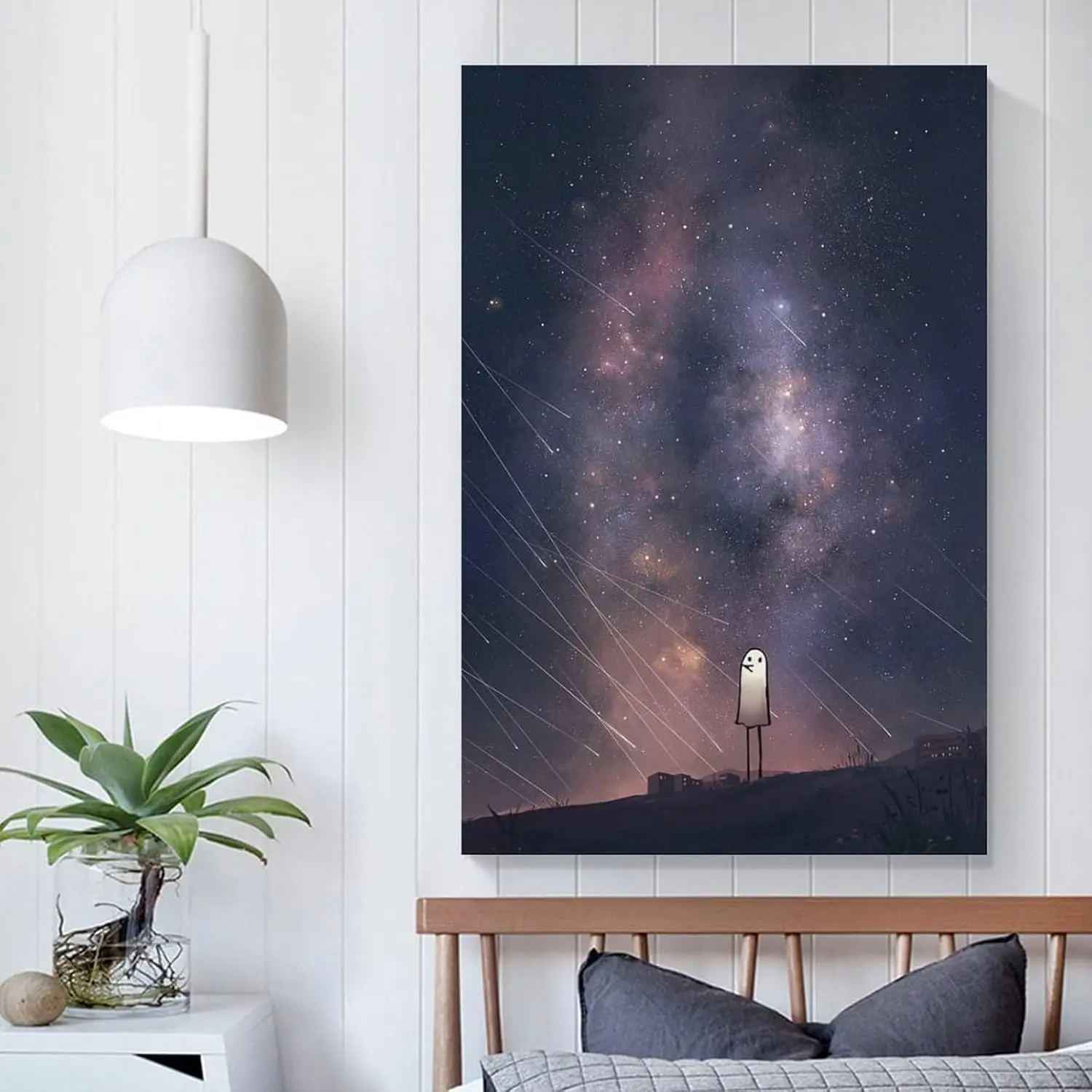 1 póster en lienzo, póster "Goodnight", decoración artistica da parete moderna para la casa, póster artístico